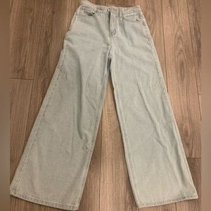Super wide fit light blue jeans worn once!